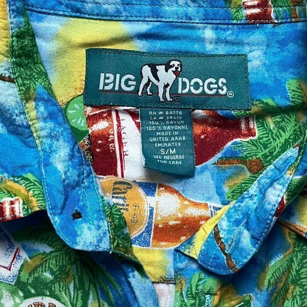 Vintage Hawaiian Big Dogs Aloha Button Shirt - Picture 4 of 5